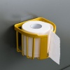 Imagen de White - Wall-mounted Toilet Roll Paper Rack Holder Tissue Box 14x13.5x11cm, 1 Piece