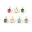 Immagine di Ottone Charms Quadrato 8mm x 5mm, 2 Pz