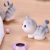 Picture of Blue - 10# Fish Naughty Cat Series Resin Micro Landscape Miniature Decoration 0.8x2.5, 1 Piece