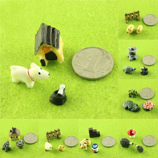 Immagine di Multicolor - Tortoise 3pcs Set Resin Micro Landscape Miniature Decoration 3cm, 1 Set