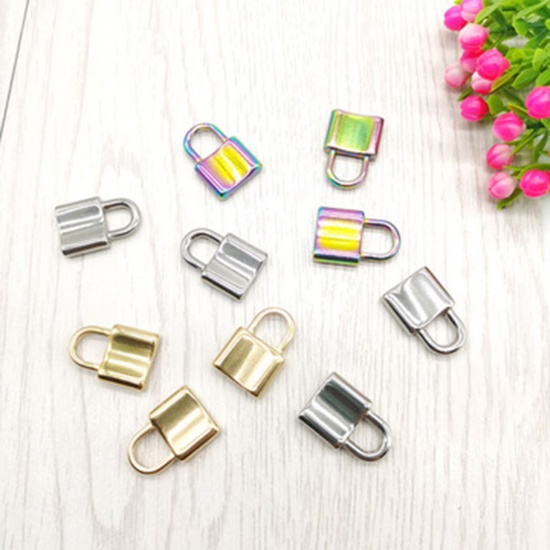 Immagine di Acciaio Inossidabile Charms Serratura 16mm x 10mm, 3 Pz