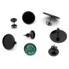 Picture of Stainless Steel Ear Post Stud Earrings Cabochon Settings 10 PCs