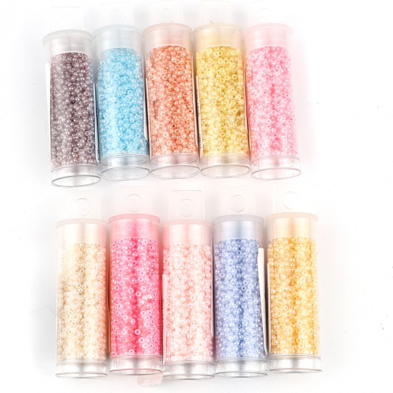 Picture of Glass Seed Seed Beads Cylinder About 2mm Dia., Hole: Approx 0.6mm, 1 Bottle