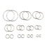 Image de Boucles d'Oreilles Créole Anneaux en 304 Acier Inoxydable Rond Argent Mat 1 Paire