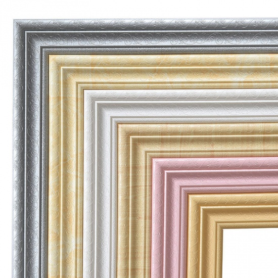 Picture of PVC Wall Trim Skirting Border 3D Decorative Self Adhesive Sticker Waterproof Foam Molding