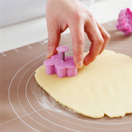 Image de Violet - Love Star 4Pcs Cuisson Gâteau Pudding Chocolat Moule En Plastique De Qualité Alimentaire 4X5Cm, 1 Kit