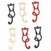 Picture of Zinc Based Alloy Pendants Cat Animal Gold Plated 40mm x 13mm, 10 PCs