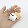Picture of Stainless Steel Keychain & Keyring Rhombus Round Blank Stamping Tags