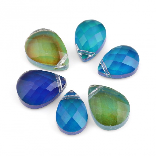 Picture of Glass Color Change Temperature Sensing Charms Drop Multicolor Faceted