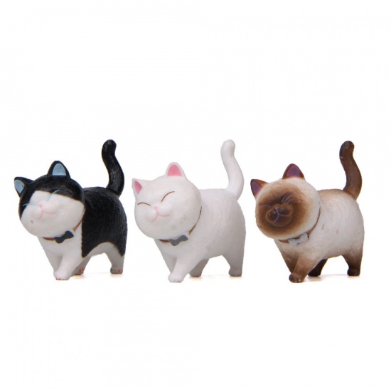 Изображение PVC Cute Cat Ornaments Home Landscape Miniature Decoration