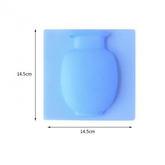 Immagine di Pink - Creative Silicone Suction Cup Wall Hanging Soft Vase Toilet Wall Refrigerator 14.5x14.5cm, 1 Piece