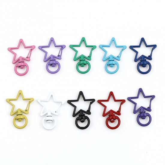 Picture of Zinc Based Alloy Keychain & Keyring Star 34mm x 24mm, 10 PCs