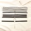 Image de Collier Ras de Cou en PU Noir Annulaire Rectangle 30cm long, 1 Pièce