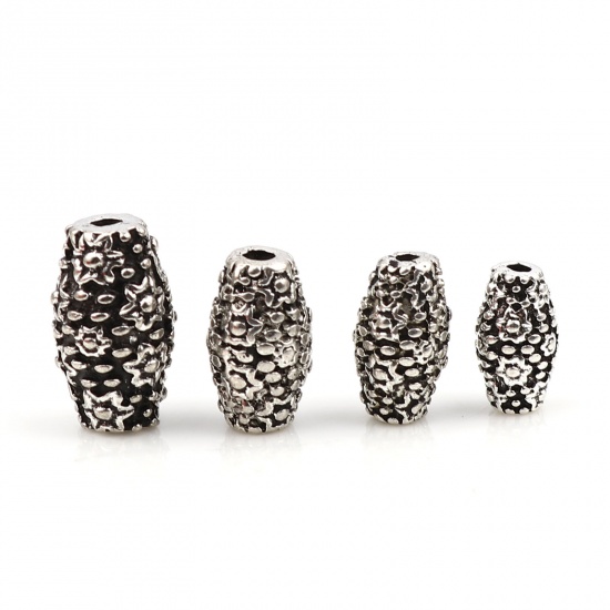Picture of Zinc Based Alloy Spacer Beads Barrel Flower