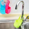 Изображение Blue - Plastic Creative Kitchen Faucet Sink Hanging Bag For Sponge 19.5x8.5x4.5cm, 1 Piece