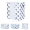 Изображение White - Small Dot Household Non-Woven Moisture-Proof Clothes Quilt Storage Bag With Handle 42x27x50cm, 1 Piece