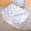 Изображение White - Small Dot Household Non-Woven Moisture-Proof Clothes Quilt Storage Bag With Handle 42x27x50cm, 1 Piece