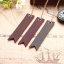 Picture of Cowhide Leather Bookmark Rectangle Wine Red 10cm x 2cm, 1 Piece