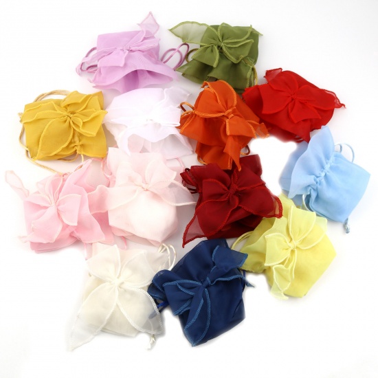 Picture of Wedding Gift Yarn Drawstring Bags Bowknot