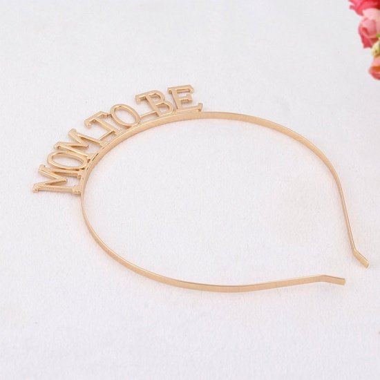 Immagine di Rose Gold - Alloy Mom To Be Headband Baby Shower Party Supplies 11.2x14.5cm, 1 Piece