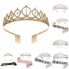 Image de Fournitures de fête de strass de couronne brillante de ruban d'anniversaire de fille