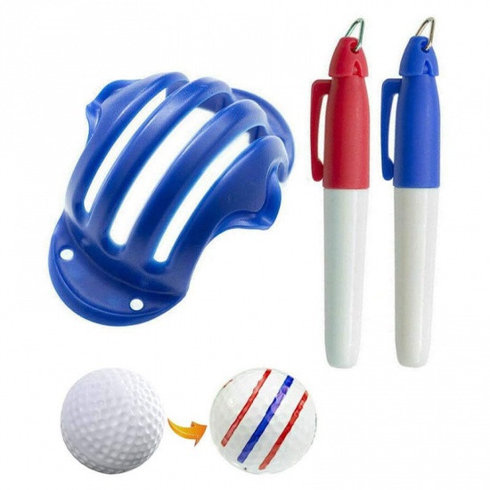 Immagine di Pink - ABS Golf Line Marker Golf Equipment 5.5x4.5x3.5cm, 1 Piece