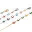 Picture of 1 Piece Vacuum Plating Stainless Steel Religious Eyeglasses Chain Holder Round Evil Eye Enamel