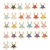 Imagen de Zamak Colgantes Charms Estrella Multicolor Mayúscula Letra Esmalte 10 Unidades