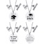 Picture of Stainless Steel Year Necklace Silver Tone & Antique Silver Color Diploma 50cm(19 5/8") long