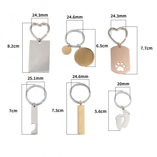 Picture of Stainless Steel Keychain & Keyring Blank Stamping Tags