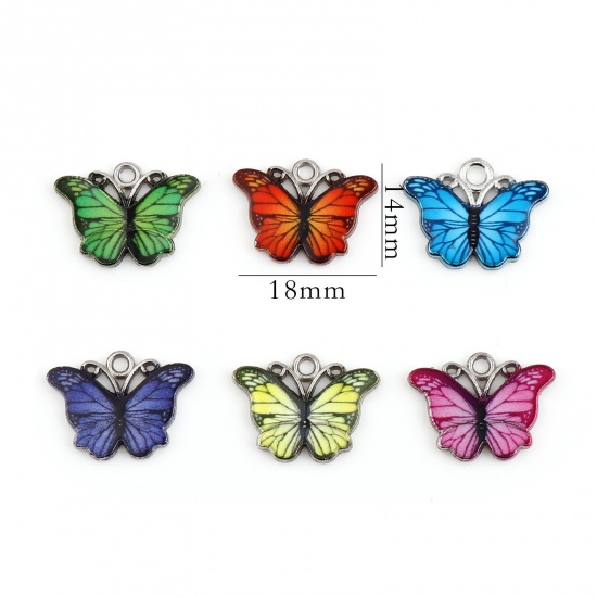 Picture of Zinc Based Alloy Charms Butterfly Animal