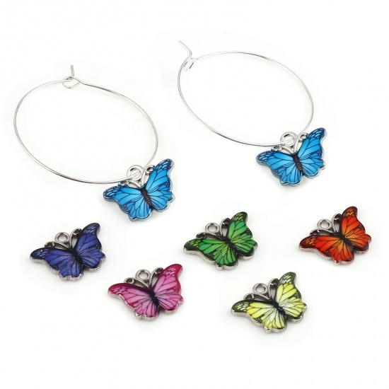 Picture of Zinc Based Alloy Charms Butterfly Animal