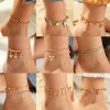 Picture of Multilayer Layered Anklet Silver Tone 21.7cm(8 4/8") long, 1 Piece
