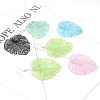 Picture of Iron Based Alloy Filigree Stamping Pendants Multicolor Matte Monstera Leaf Painted
