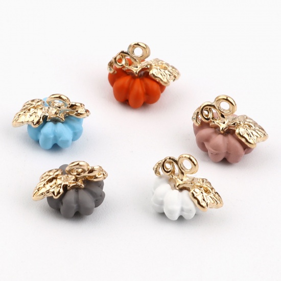 Picture of Zinc Based Alloy & Acrylic Charms Pumpkin