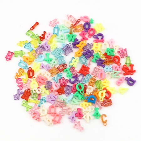 Plastic Charms Capital Alphabet/ Letter At Random Color