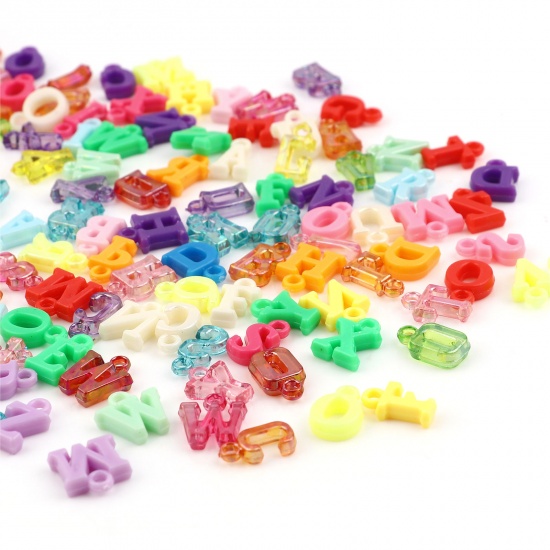 Picture of Plastic Charms Capital Alphabet/ Letter At Random Color
