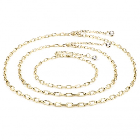 Cobre+ Circón Artificial Collares Oro Real Chapado Claro Circón Artificial 1 Unidad