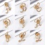 Picture of Pin Brooches Capital Alphabet/ Letter Message " Z " Gold Plated Clear Rhinestone 24mm x 18mm, 1 Piece