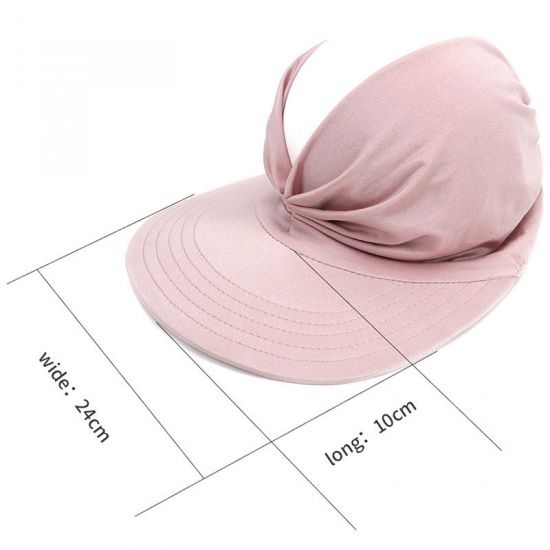 Immagine di Navy Blue - Summer Women's Anti-Ultraviolet Elastic Adult Empty Top Sun Hat M（56-65cm）, 1 Piece