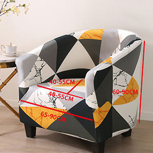 Immagine di Dark Gray - Printed Elastic Single Sofa Cover Home Textile, 1 PCs