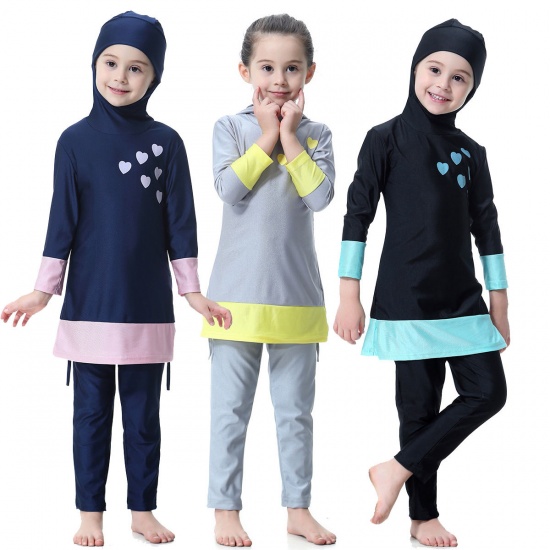 Immagine di Muslim Long Sleeve Trousers Girl Child's Two-Piece Split Swimwear