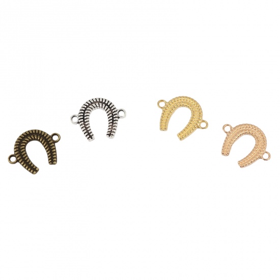 Immagine di Lega di Zinco Connettore Accessori Ferro di Cavallo Oro Placcato 17mm x 13mm, 50 Pz