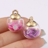 Picture of Polymer Clay & Glass Charms Round Fruit Multicolor Transparent 22mm x 16mm, 10 PCs