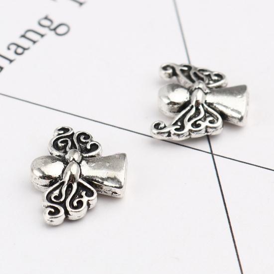 Picture of Zinc Based Alloy Religious Spacer Beads Angel Antique Silver Color