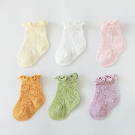 Immagine di Cotton Lace Summer Baby Socks Mesh Thin Breathable