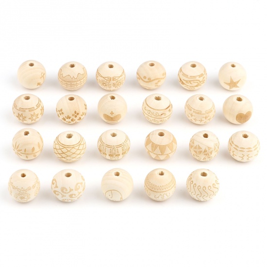 Picture of Wood Spacer Beads Round