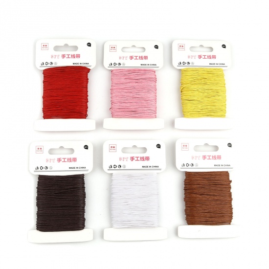 Picture of Cotton & Polyester Jewelry Wax Cord Multicolor 1mm