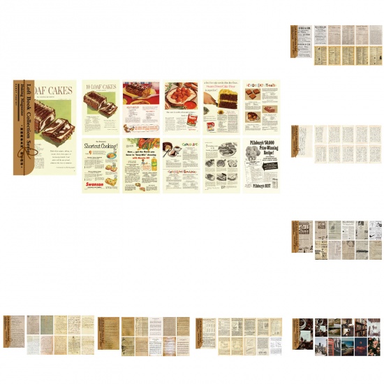 Picture of Multicolor - 8# Retro Message DIY Scrapbook Memo Note Material Paper 8.5x12.8cm, 1 Set