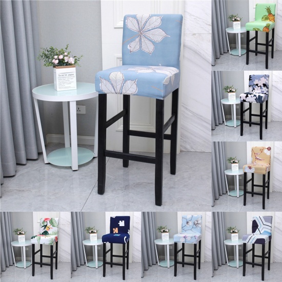 Picture of Navy Blue - 34# Dust-proof Brushed Printed Elastic Chair Cover For Four Seasons, 1 Piece
